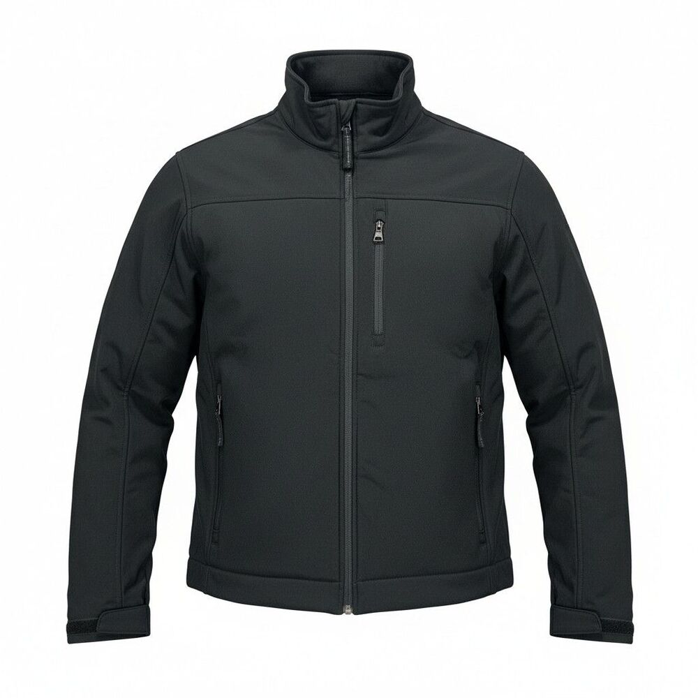 Weatherproof Soft Shell Full Zip Black Jacket Fleece Lined Men's Size Medium